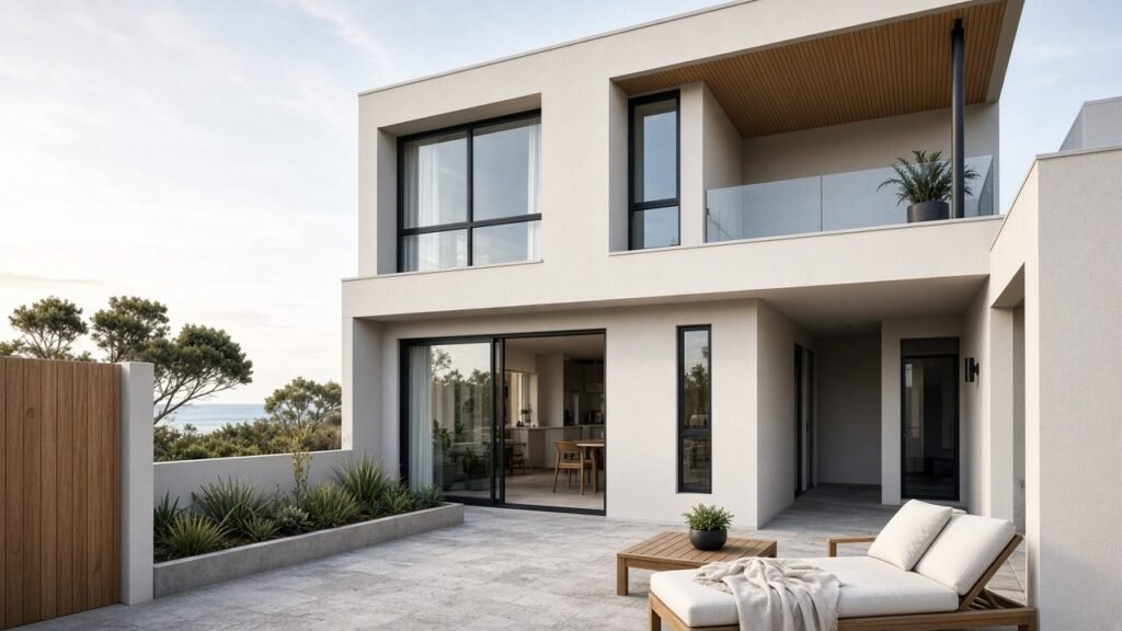 Fictional contemporary townhouse a short walk from the coast