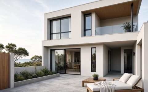 Fictional contemporary townhouse a short walk from the coast