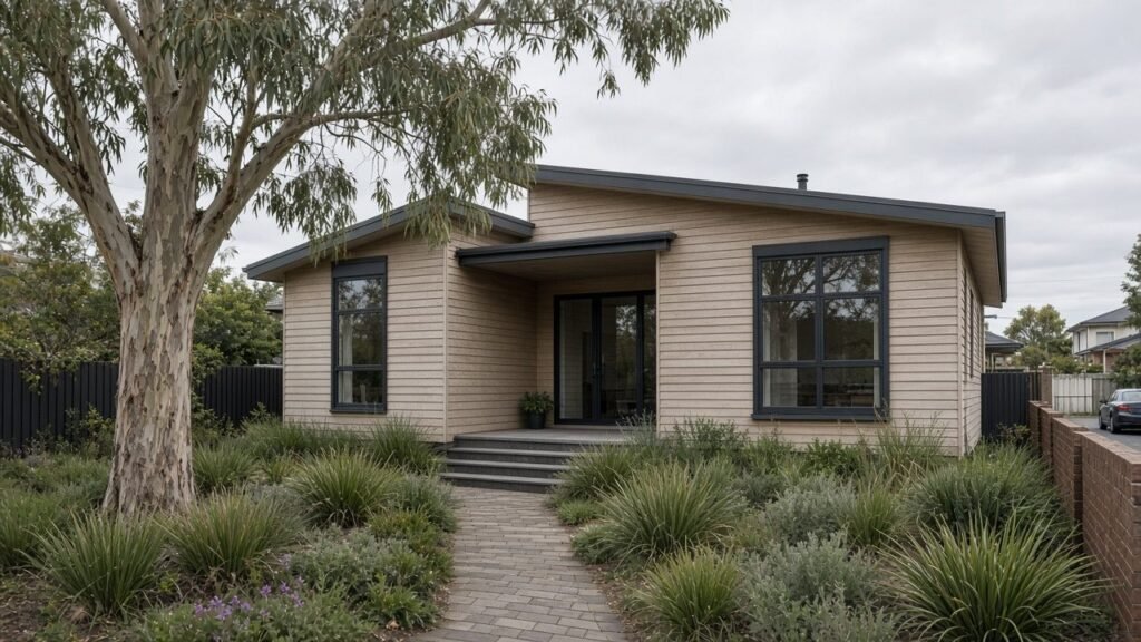 Fictional Fitzroy weatherboard house with a north-facing garden