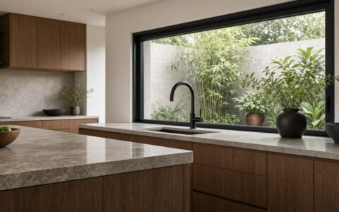 Kitchen of the fictional Fitzroy weatherboard house