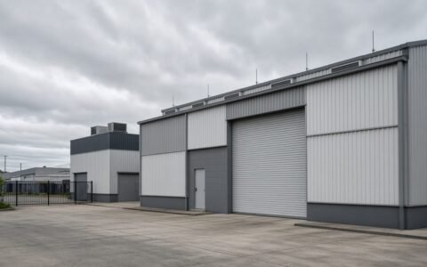 Exterior of a fictional Port Melbourne warehouse